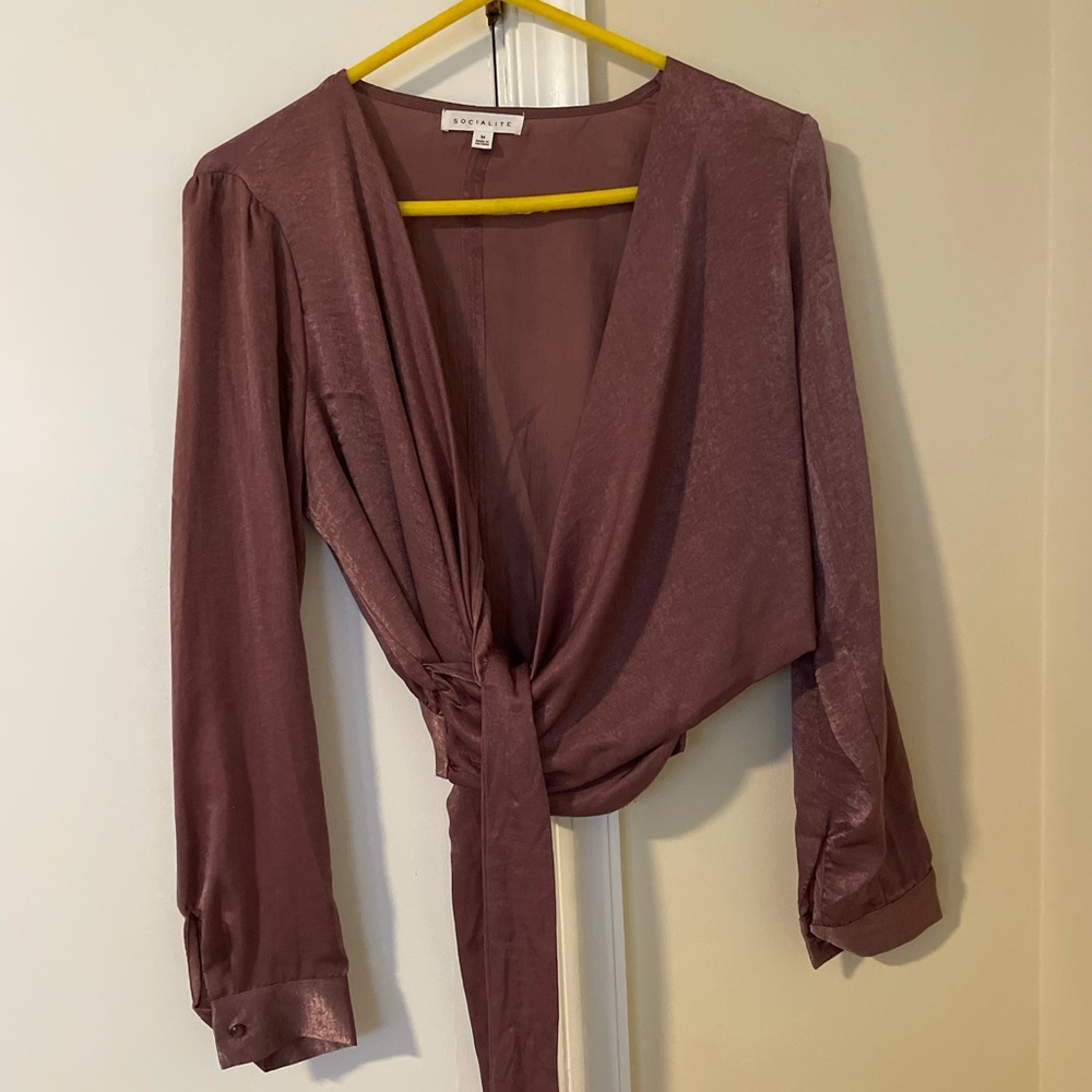 Socialite Silk Wrap Blouse